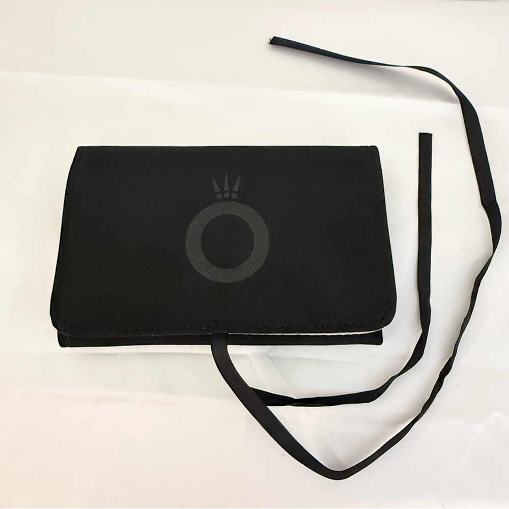 Rare Pandora Crown-O Foldover Black Velvet Travel Bag with Tie Closure